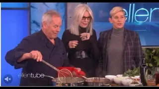 Wolfgang Puck Gives Ellen And Diane Keaton A Vegan Cooking Lesson