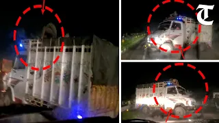 Watch dramatic chase by Gau Raksha Dal hunting down 4 people smuggling cows in trucks