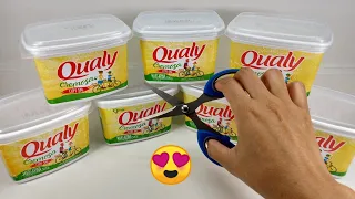 2 IDEIAS CRIATIVAS COM POTES DE MARGARINA ♥️