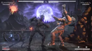 Mortal Kombat X Online Ranked Match - GORO vs TRIBORG