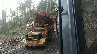 Loaded Off Highway Logging Truck. Sunshine Coast BC