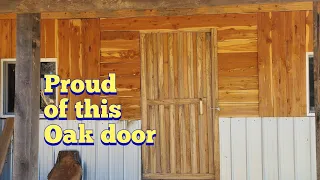 Building a beautiful door for the woodshop using Ridgid battery tools (drill, circular saw & nailer)