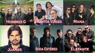 Hombres G, Soda Estéreo, Enanitos Verdes, Mana, Jaguares, Elefante, Juanes Rock En Español