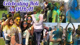 Celebrating Holi In Dubai | Holi Me Kiye Full Maje | Golden Frame Dubai #vickyadityavlogs #holivlog