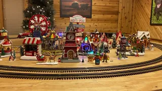 Lionel Christmas Light Express Train & Visionline Class A Norfolk & Western #lionel #christmas