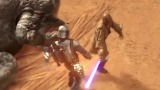 Jango Fett extended/deleted death scene with finished VFX (best version)