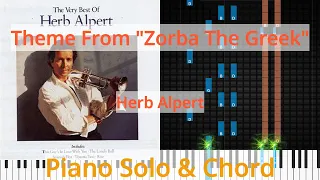 🎹Solo & Chord, Theme From "Zorba The Greek", Herb Alpert, Synthesia Piano