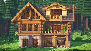 How to Build the Ultimate Spruce Mansion + Interior in Minecraft • Tutorial