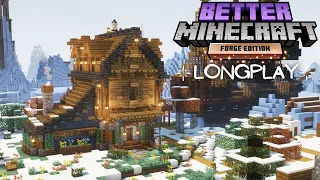 Better Minecraft Relaxing Longplay - Cozy Winter House, Peaceful Modded Adventure (No Commentary)