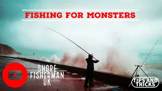 (UK SEA FISHING) ROUGH SEA/STORM FISHING FOR MONSTERS ON THE SOUTH COAST