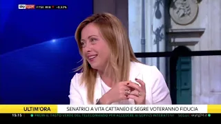 Seguite Giorgia Meloni in diretta su SkyTg24! Imperdibile!