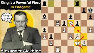 King is a Powerful Piece | Alekhine vs Yates 1922