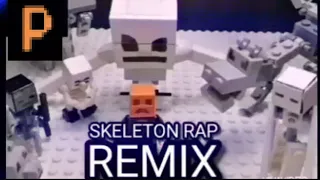 LEGO MINECRAFT SKELETON RAP REMIX | New Ending! (Stop motion Music Video) PUMPKIN Version