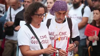 Thousands march in North Macedonia over claims cancer hospital staff stole drugs meant for patients