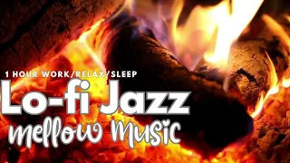 Lofi Jazz [Sleep/Work/Relax] BGM and bonfire - mellow Jazz music - Chill Lo-fi - at night