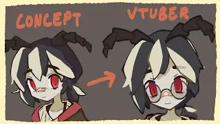 making a vtuber model from concept to finish [SPEEDPAINT / LIVE2D RIG]