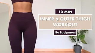 10 min Inner and Outer Thigh Workout on the Floor - Knee Friendly | No Equipment