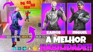 ESSA É A MELHOR COMBINAÇÃO DE HABILIDADES COM NOVO PERSONAGEM KAIROS!? FREE FIRE