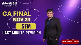 CA Final | Last Minute Revision Nov 23 | SFM