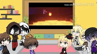 Angels of death+Aftons and Creepypastas reacts to Dance to forget +Play with fire//part6(requested )