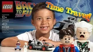 Lego BACK TO THE FUTURE DELOREAN - Epic TIME TRAVEL!  Cuusoo #004 Set 21103 time-lapse