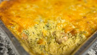 How to make chicken and rice broccoli  cheese casserole