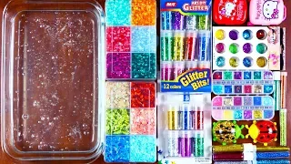 Adding Too Much Glitter Into Clear Slime!! Satisfying Glitter Slime Smoothie 2019 !!