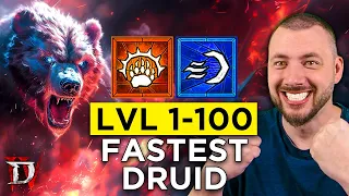 Season 4 Speedrun 1-100 Fastest Druid in Diablo 4