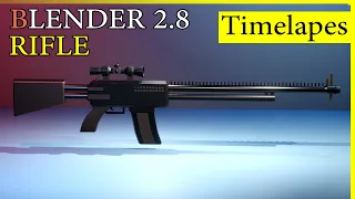 3D RIFLE LOW POLY BLENDER 2 8