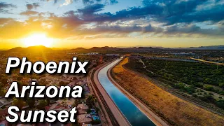 Phoenix Arizona Sunset | (4K) Relaxing Cinematic Aerial Video