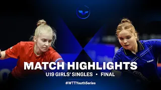 Vlada Voronina vs Elena Zaharia | WTT Youth Star Contender Otocec (U19 GS Final)