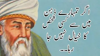 Urdu quotes#agar tumhare Jain mein se Kisi shakhs ka khyal Nahin ja Raha.allama jalaluddin Rumi.