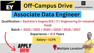 EY is Hiring | Data / SAP Engineer | 8LPA | Freshers | 0-2 yrs 😍✔️ #JobsWithShubham #jobs