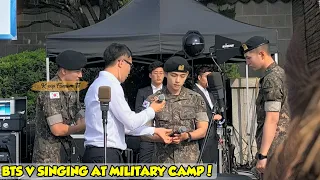 V Shines While Singing Songs at Military Camp After Getting the Title of Elite Trainer