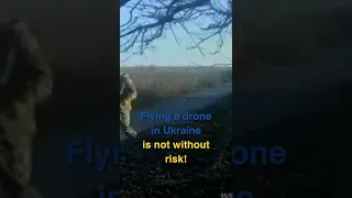 Flying a drone in Ukraine is not without risk #shorts