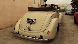 Test Driving a Slammed 1938 Ford Cabriolet Right-Hand Drive