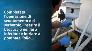 cambio olio piede motore