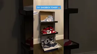 DIY Shoebox Tower 🔥 #MotivatedByMylan | Sneaker storage hack Jordan Nike Sneakerhead Shoe Display
