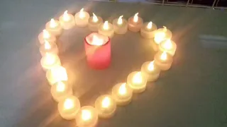 романтика I LOVE YOU с свечи