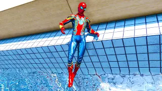 GTA 5 Iron Spiderman Ragdolls Compilation - Suck Smash Ragdolls Ep.73 ( Euphoria Physics)