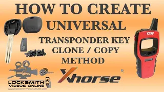 How To Generate Universal Transponder Key [Using Clone Option] - Using The VVDI Mini Key Tool
