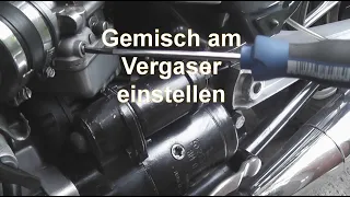 Vergaser - Gemisch einstellen (am Beispiel einer Moto Guzzi V 65 C)