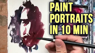 Watercolor Portrait Painting in 10 Minutes!