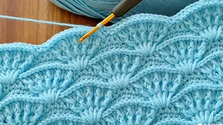 Wow, how to make a Super Easy 3D eye-catching Crochet baby blanket knitting pattern?