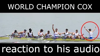 Rowing World Champion Coxwain onboard footage - how he managed a crazy 0,21 seconds win