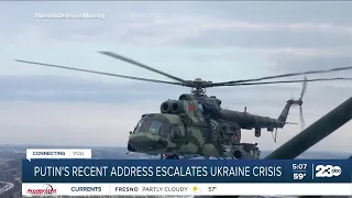 Putin's recent address escalates Ukraine crisis