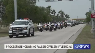 Procession honoring fallen Officer Kyle Hicks