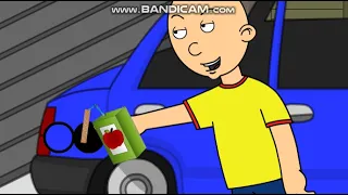 Caillou Puts Apple Juice in his Dad's Car/Grounded
