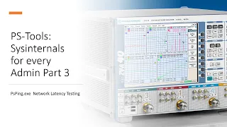 Using Sysinternals' Psping.exe for testing Network Latency