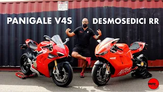 Ducati V4 Comparison with a Panigale V4S and Desmosedici RR